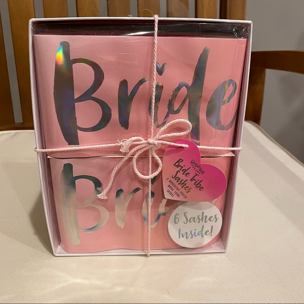 6 NIB Bridesmaid Sashes